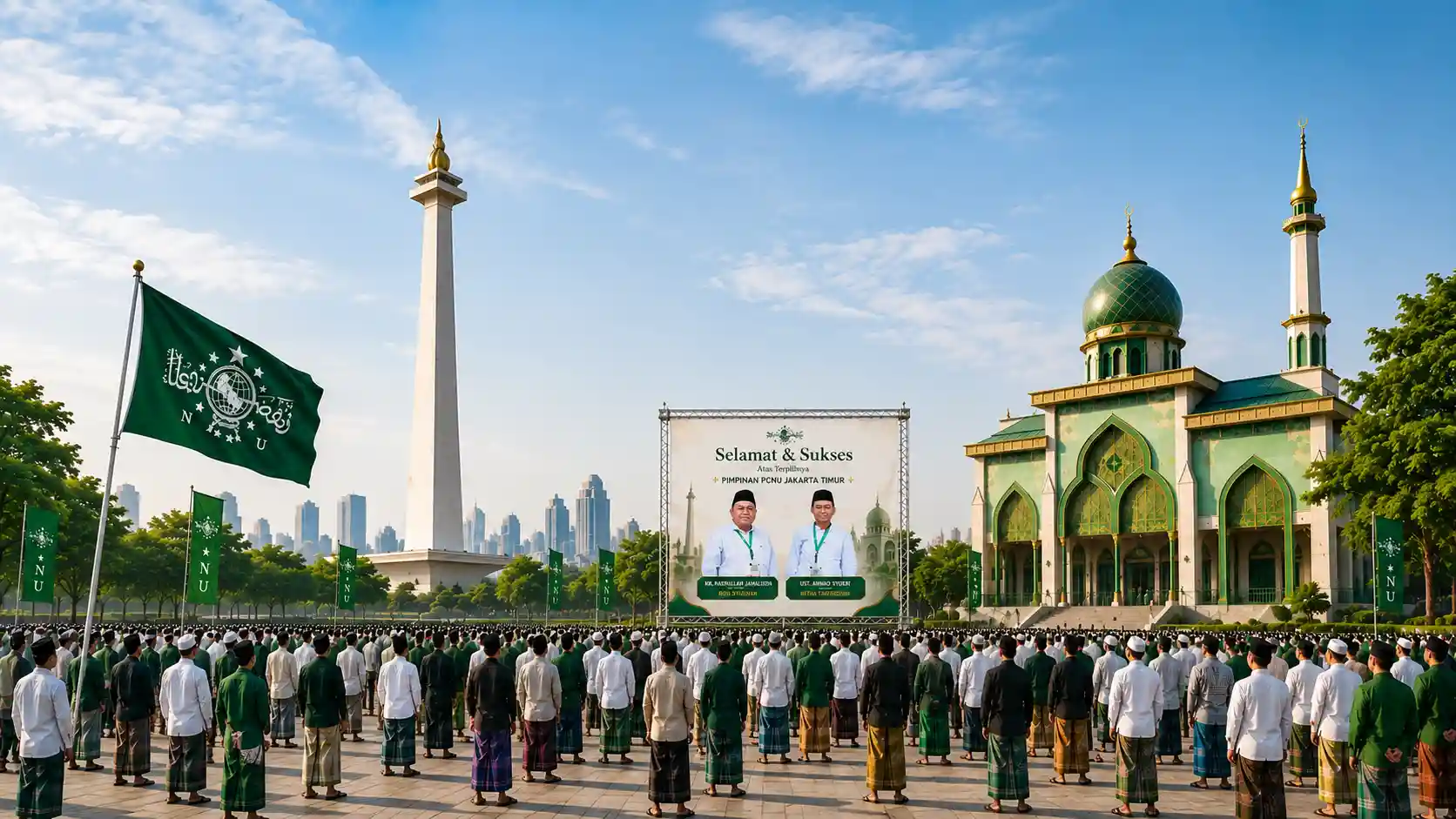 Kebersamaan pengurus dan warga Nahdlatul Ulama Pengurus Wilayah Provinsi Sulawesi Utara
